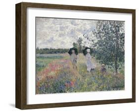 Promenade Pres D'Argenteuil-Claude Monet-Framed Giclee Print