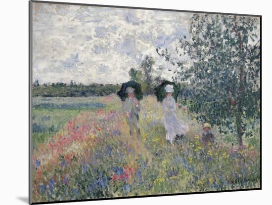 Promenade Pres D'Argenteuil-Claude Monet-Mounted Giclee Print