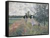 Promenade Pres D'Argenteuil-Claude Monet-Framed Stretched Canvas