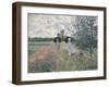 Promenade Pres D'Argenteuil-Claude Monet-Framed Premium Giclee Print