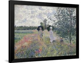 Promenade Pres D'Argenteuil-Claude Monet-Framed Giclee Print