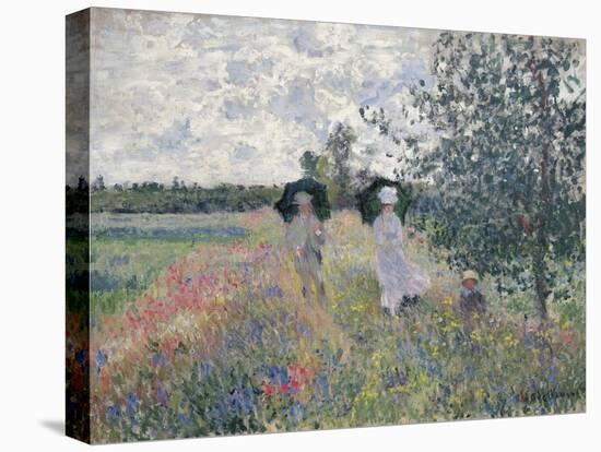 Promenade Pres D'Argenteuil-Claude Monet-Stretched Canvas