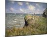 Promenade sur la falaise à Pourville-Claude Monet-Mounted Giclee Print