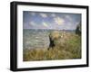 Promenade sur la falaise à Pourville-Claude Monet-Framed Giclee Print