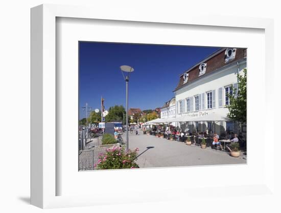 Promenade with Restaurant and Street Cafe-Markus Lange-Framed Photographic Print