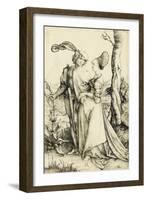 Promenade (Young Couple Threatened by Death)-Albrecht Dürer-Framed Giclee Print