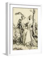 Promenade (Young Couple Threatened by Death)-Albrecht Dürer-Framed Giclee Print