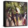 Promenade-Auguste Macke-Framed Stretched Canvas