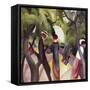 Promenade-Auguste Macke-Framed Stretched Canvas