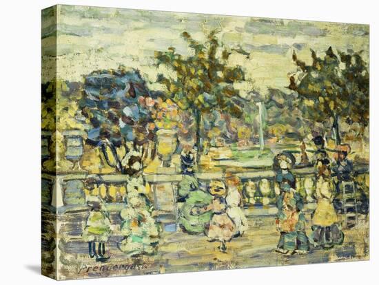 Promenade-Maurice Brazil Prendergast-Stretched Canvas