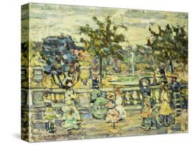 Promenade-Maurice Brazil Prendergast-Stretched Canvas