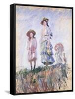 Promenade-Claude Monet-Framed Stretched Canvas