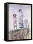 Promenade-Claude Monet-Framed Stretched Canvas