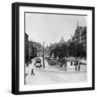 Promenadeplatz in Munich, Germany, C1900s-Wurthle & Sons-Framed Photographic Print