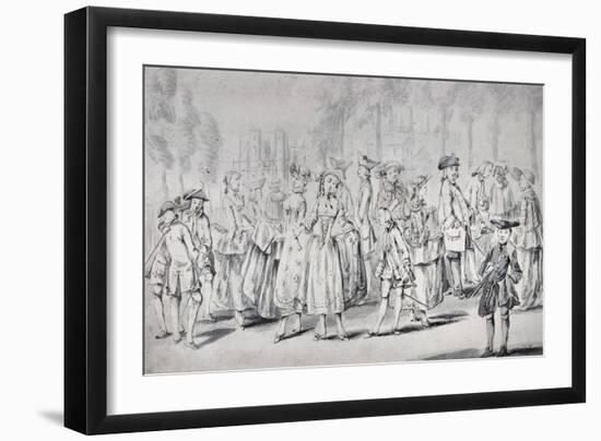Promenaders in St.James's Park-John Collet-Framed Giclee Print