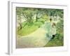 Promenaders in the Garden, 1898-Childe Hassam-Framed Premium Giclee Print