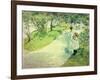 Promenaders in the Garden, 1898-Childe Hassam-Framed Giclee Print