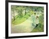 Promenaders in the Garden, 1898-Childe Hassam-Framed Giclee Print