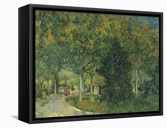 Promenaders, Jardin Du Poete (Arles), 1888-Vincent van Gogh-Framed Stretched Canvas