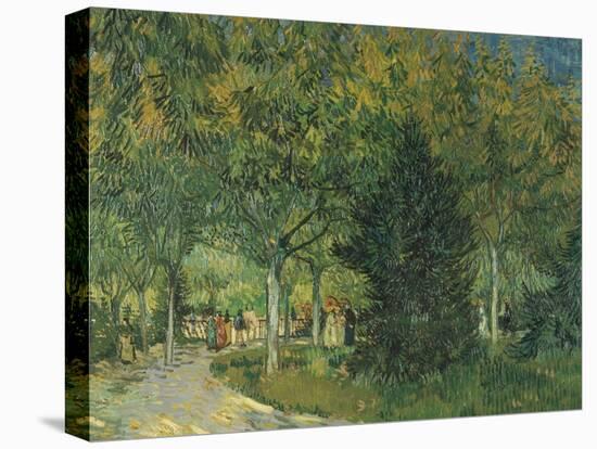 Promenaders, Jardin Du Poete (Arles), 1888-Vincent van Gogh-Stretched Canvas