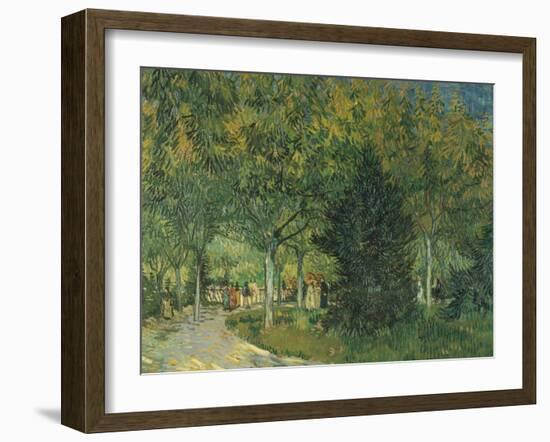 Promenaders, Jardin Du Poete (Arles), 1888-Vincent van Gogh-Framed Giclee Print