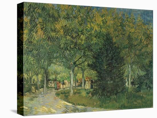 Promenaders, Jardin Du Poete, Arles, 1888-Vincent van Gogh-Stretched Canvas