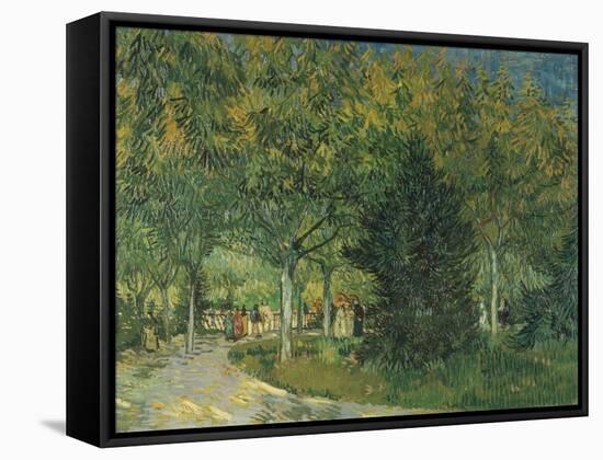 Promenaders, Jardin Du Poete, Arles, 1888-Vincent van Gogh-Framed Stretched Canvas