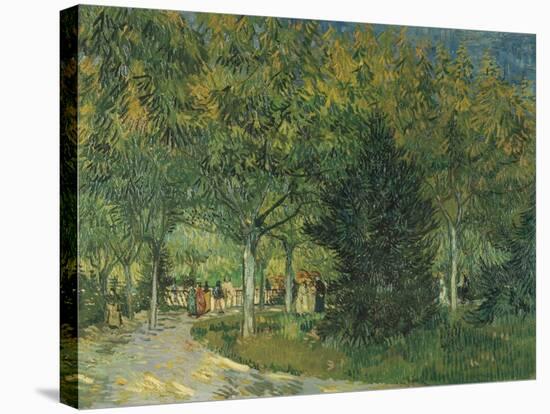 Promenaders, Jardin Du Poete, Arles, 1888-Vincent van Gogh-Stretched Canvas