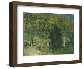 Promenaders, Jardin Du Poete, Arles, 1888-Vincent van Gogh-Framed Giclee Print