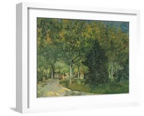 Promenaders, Jardin Du Poete, Arles, 1888-Vincent van Gogh-Framed Giclee Print