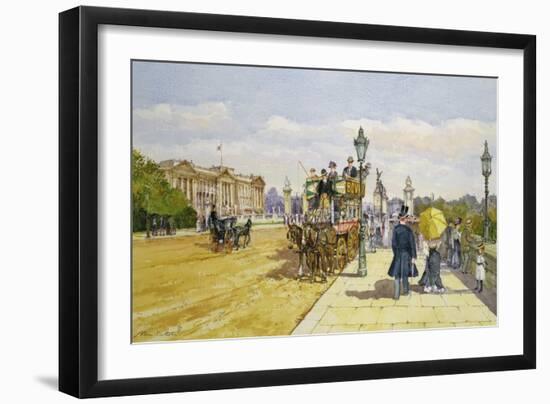 Promenaders Near Buckingham Palace, C.1889-John Sutton-Framed Premium Giclee Print