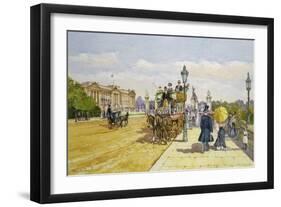 Promenaders Near Buckingham Palace, C.1889-John Sutton-Framed Premium Giclee Print