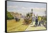 Promenaders Near Buckingham Palace, C.1889-John Sutton-Framed Stretched Canvas