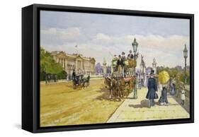 Promenaders Near Buckingham Palace, C.1889-John Sutton-Framed Stretched Canvas