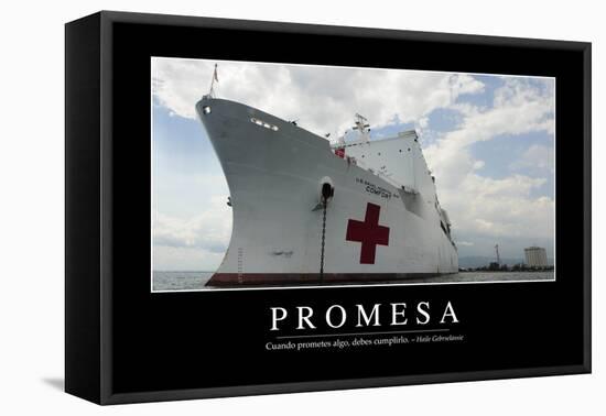 Promesa. Cita Inspiradora Y Póster Motivacional-null-Framed Stretched Canvas