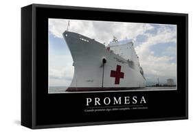 Promesa. Cita Inspiradora Y Póster Motivacional-null-Framed Stretched Canvas