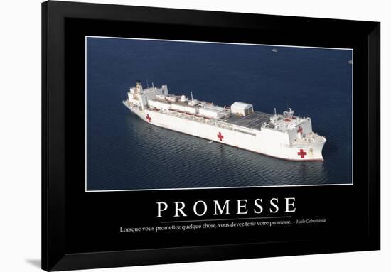 Promesses: Citation Et Affiche D'Inspiration Et Motivation-null-Framed Photographic Print