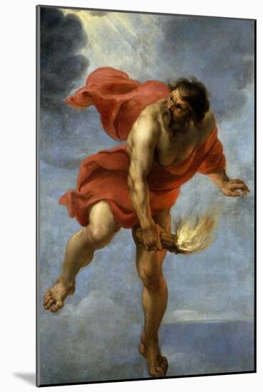 Prometheus Carrying Fire, 1637-Jan Cossiers-Mounted Giclee Print