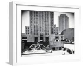 Prometheus Fountain at Rockefeller Plaza-null-Framed Premium Photographic Print