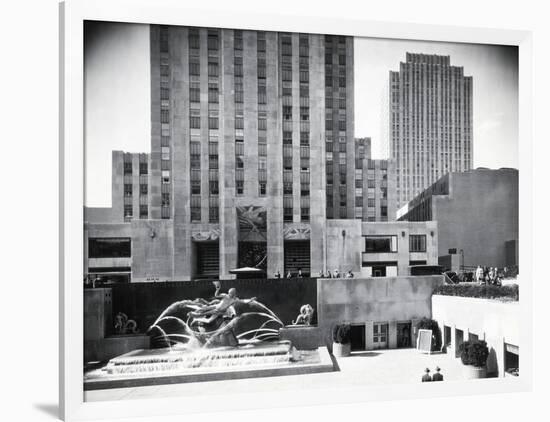 Prometheus Fountain at Rockefeller Plaza-null-Framed Photographic Print