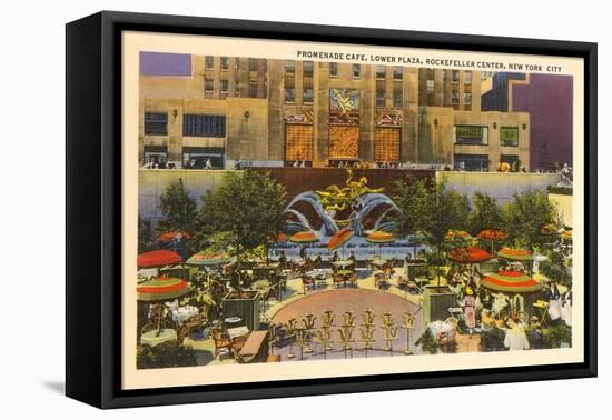 Prometheus Fountain, Plaza, Rockefeller Center, New York City-null-Framed Stretched Canvas