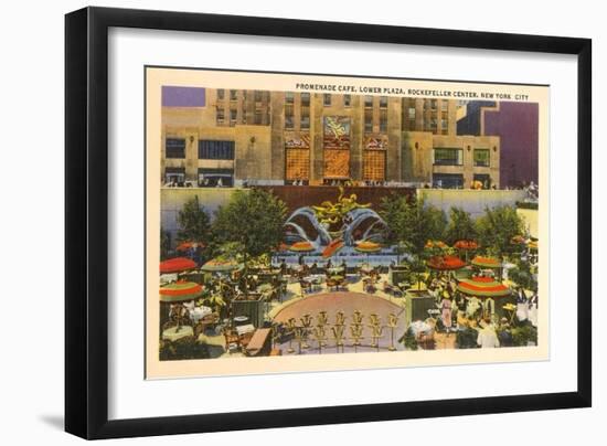 Prometheus Fountain, Plaza, Rockefeller Center, New York City-null-Framed Art Print