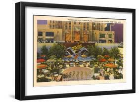 Prometheus Fountain, Plaza, Rockefeller Center, New York City-null-Framed Art Print