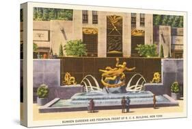 Prometheus Fountain, Rockefeller Center, New York City-null-Stretched Canvas