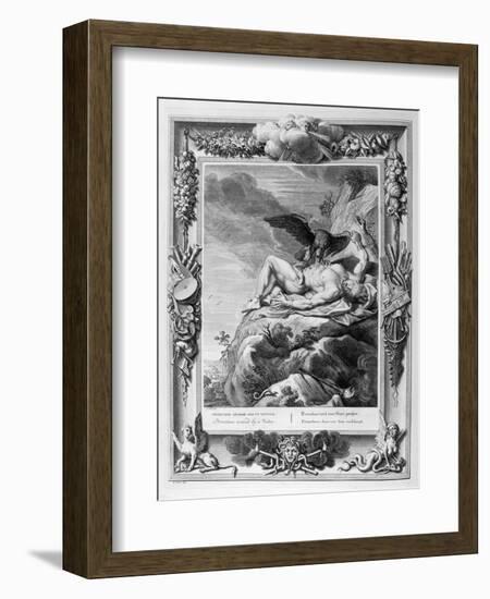 Prometheus Tortured by a Vulture, 1733-Bernard Picart-Framed Giclee Print