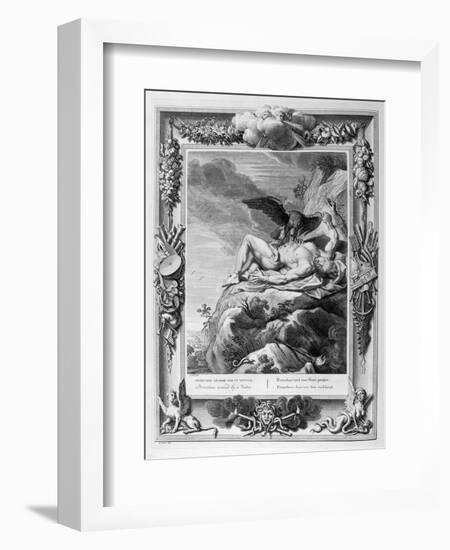 Prometheus Tortured by a Vulture, 1733-Bernard Picart-Framed Giclee Print