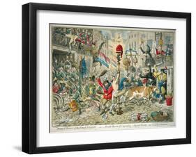 Promis'D Horrors of the French Invasion, Published by Hannah Humphrey, 1796-James Gillray-Framed Giclee Print