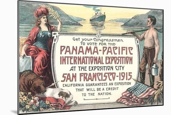 Promotion for Panama-Pacific Exposition, San Francisco, California-null-Mounted Art Print