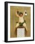 Promotional Calendar for Pfungst Freres Champagne, Illustrating Bacchus Seated on a Barrel-Jan van Beers-Framed Giclee Print