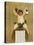 Promotional Calendar for Pfungst Freres Champagne, Illustrating Bacchus Seated on a Barrel-Jan van Beers-Stretched Canvas